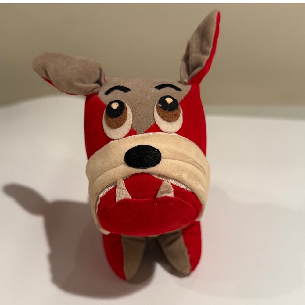 Vtg 60's Dream Pets Bulldog Plush by R.Dakin & Co. Japan Red Felt Dog Collectb‎